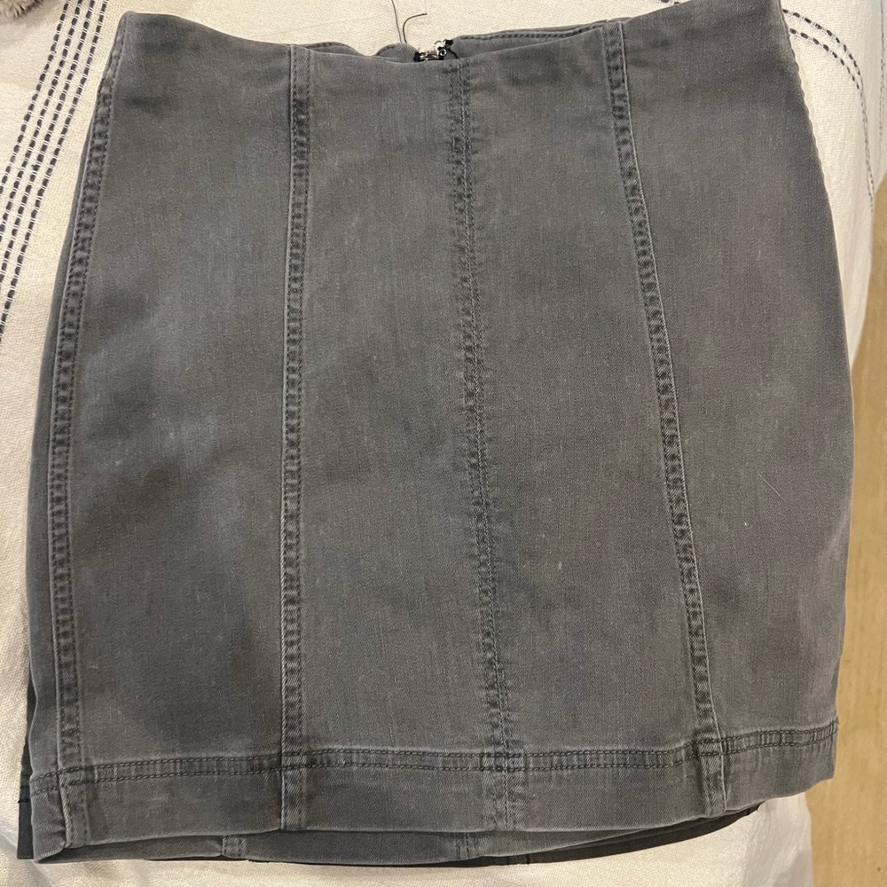 Free People grey denim Skirt
